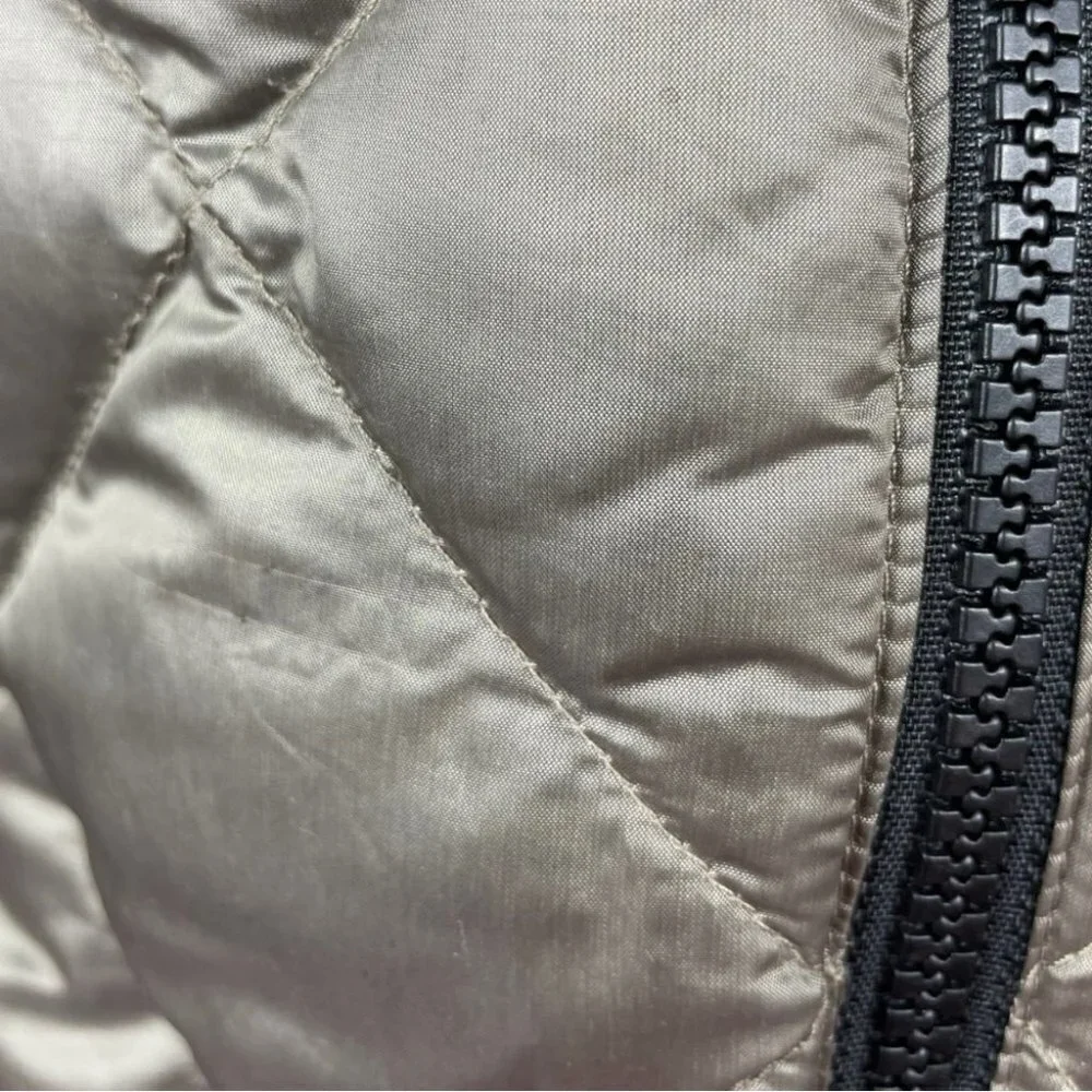 LULULEMON Reversible Fluffiest Down Vest in Coast Camo Butter/Cashew Size S